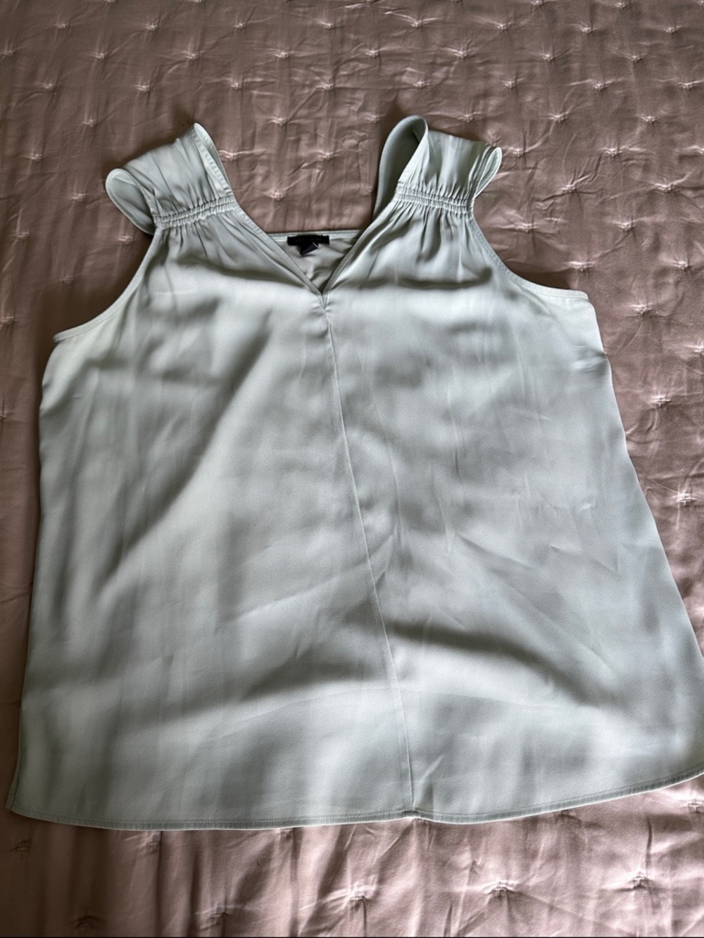 Ann Taylor Sage Green V-Neck Sleeveless Camisole